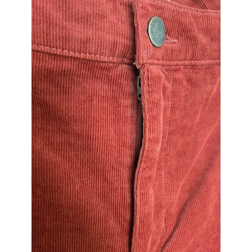 Coldwater Creek Rust Corduroy Straight Leg Pants Sz 16 Fallcore Preppy Academia